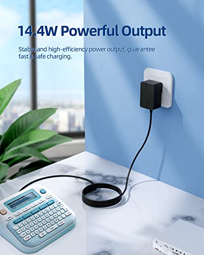Ac Adapter For Brother P-Touch, Ul Listed Charger For Pt-D210 Ptd210 Pt-D200 Ptd200 Pt-D215E Pth110 Ad-24 Ad-20 Ad-30 Ad-60 Label Maker 9V #TOP5
