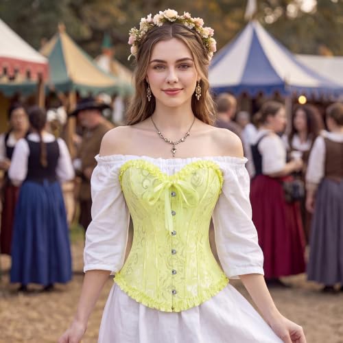 Image of frawirshau Women's Overbust Costume Corset Renaissance Victorian