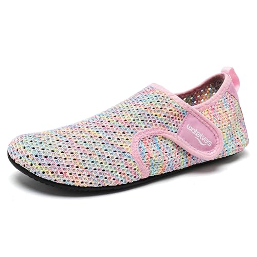 Image of WateLves Water Shoes for Women Men Swim Beach Aqua Socks Quick Dry Barefoot House Slippers Travel Shoes with Adjustable Magic Tape for Pool Diving Boating Yoga Surf