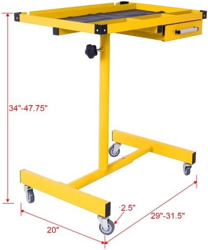 Adjustable Work Table with Drawer