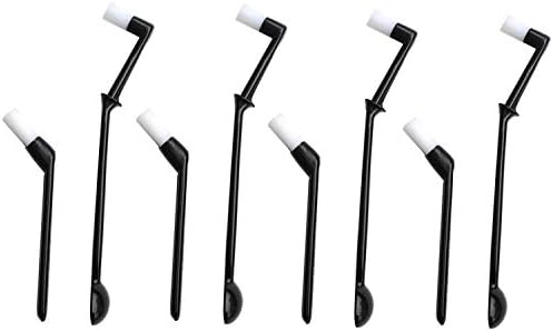 MIAO JIN 8 Pcs Coffee Grime Cleaning Tools Coffee Machine Cleaning Brush Espresso Machine Group Head Cleaning Brush (Black)