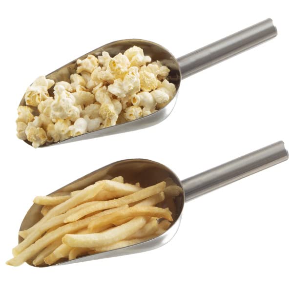 Popcorn Scoop and Seasoning Shaker Set – 2-Piece Stainless Steel Serving Accessories Kit with Scooper and Saltshaker Dredge by Great Northern Popcorn