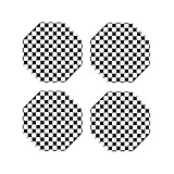 Matériau de qualité supérieure : ces dessous de verre en cuir noir et blanc sont fabriqués à partir de cuir double face de qualité, offrant une texture douce et délicate qui est facile à nettoyer et efficace contre la chaleur