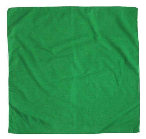 COOLMP Lot de 12 - Bandana uni vert