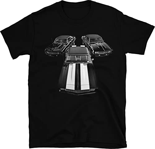 T-shirt Chevy Camaro SS L78 Z28 anti-déformation en pur coton pour look motard et voiture