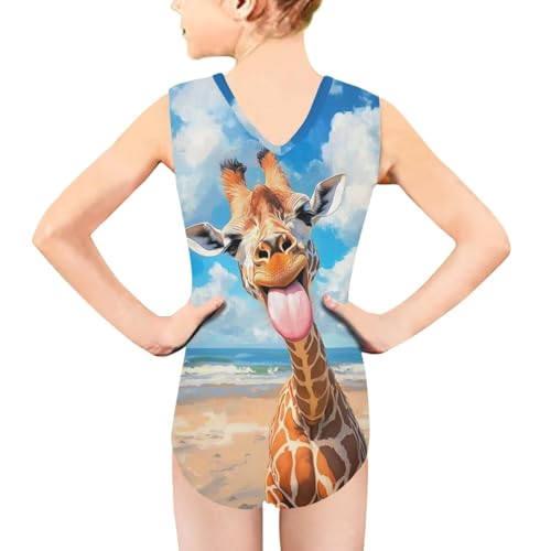 Image of Xpyiqun Bathing Suits for Girls 3-14 Kids Summer One Piece Swimwear Beach Sport Sleeveless Swimsuits Athletic