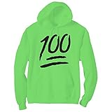 zerogravitee 100 Bright Neon Green Adult Pullover Hoodie - Large