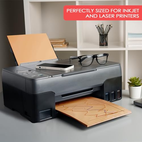 Rseuphiee 50 Stück A4 Kraftpapier, Kraftpapier Karten 21 x 29,7 cm Blanko Postkarten 200 g/m² Craftpapier, Blanko Karteikarten, Zum Erstellen Sie Einladungen, DIY-Blankokarten, Drucken(Braun)