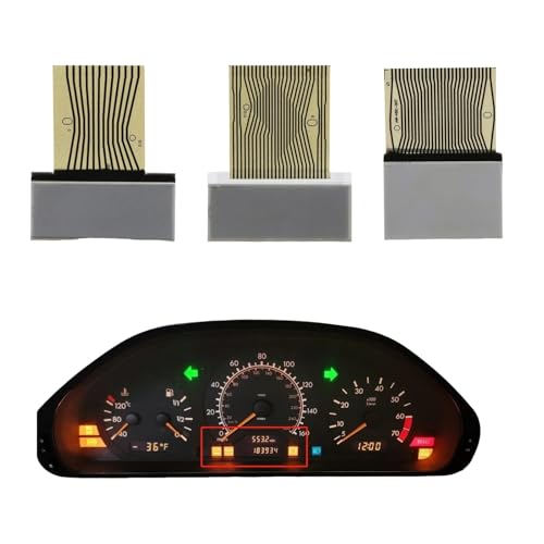 Pantalla para Coche LCD de Tablero de 3 Piezas para Velocímetro Clase E W210 1998-2002 6