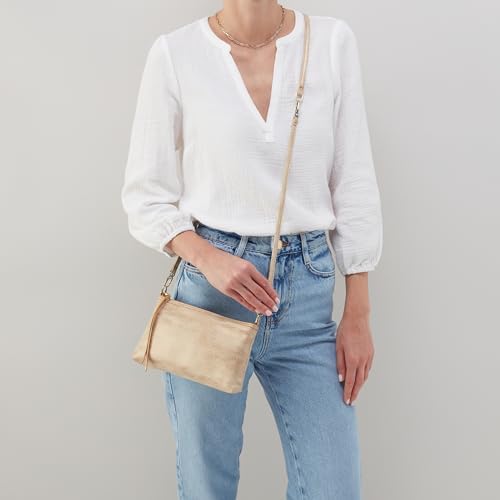 Image of HOBO Darcy Leather Convertible 3-in-1 Crossbody Bag with Removable & Adjustable Strap, Exterior Phone Slip Pocket