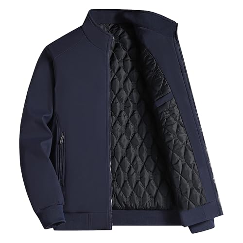 Manteaux rembourrés coupe-vent pour homme veste bomber thermique à fermeture éclair