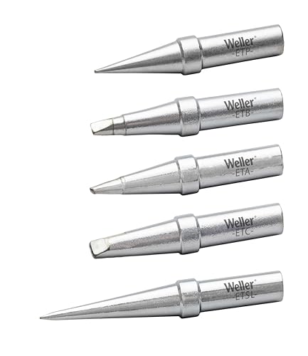 Weller T0054104699 Set de 5 pointes à souder ET pour station de soudure WE1010 – Pointes Weller Authentiques