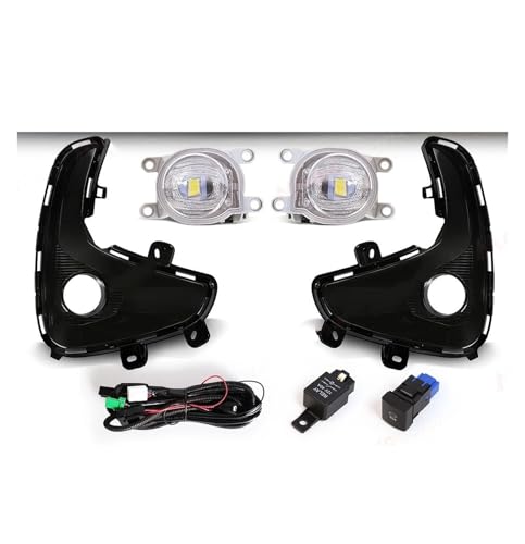 Phares antibrouillard à LED Toyota Yaris clignotant pare-chocs avant cadre noir garniture