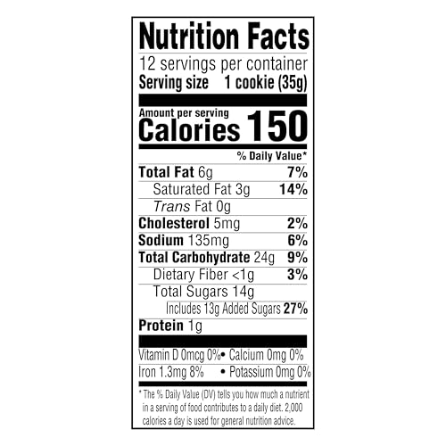 Amazon Grocery, Chocolate Chunk Cookies, 15 Oz, 12 Ct, Frozen (Previously Amazon Fresh, Packaging May Vary)