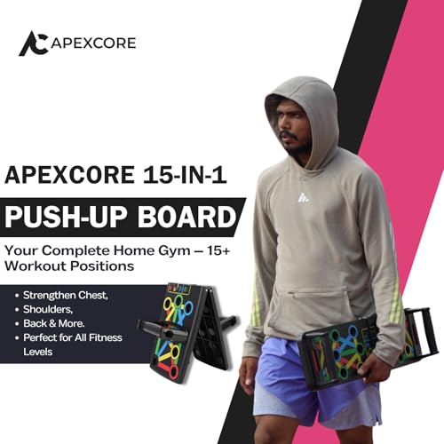 Image of 15-in-1 Push Up Board With Ebook Workout Guide & Diet Chart | Multifunction Push-Up System for Full Body Workout, Strength Training, Chest Workout & Home Fitness Equipment for Men & Women