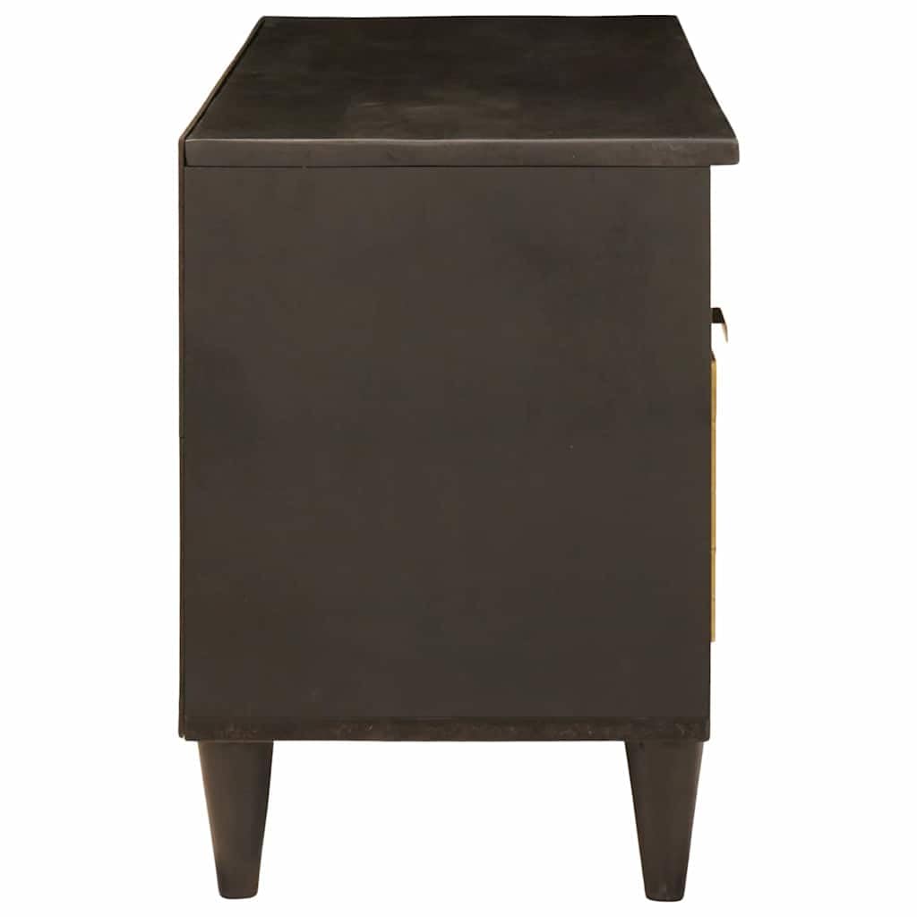 Szafka pod telewizor czarno-złota 100 x 33 x 46 cm drewno inżynieryjne