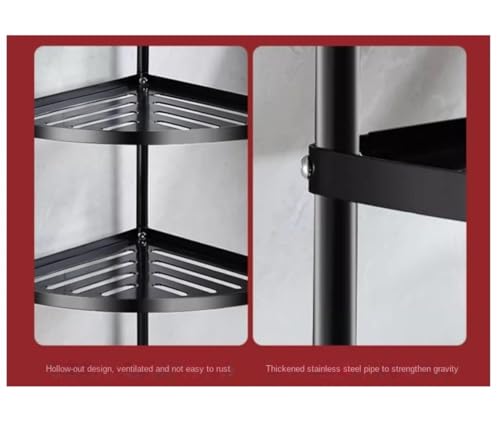 Estantería de esquina de acero inoxidable con 3 niveles ideal para optimizar tu sala 6