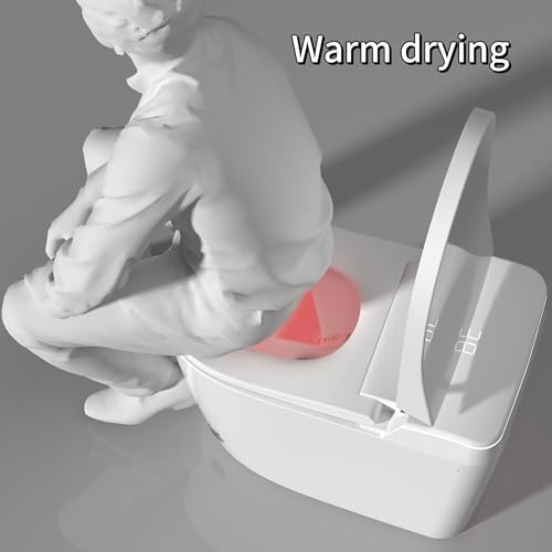 SouNor Smart Toilet con asiento bidé calefactado, auto flush, sensor de pie, modos de limpieza variables, luz nocturna, pantalla LED, acabado blanco brillante miniatura 5