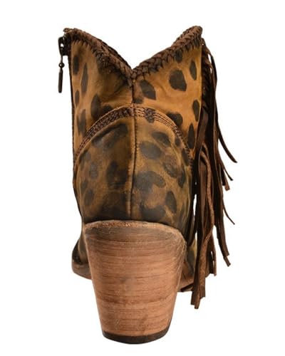 Fringe Bootie in Chita Miel Size 6.5, Brown3