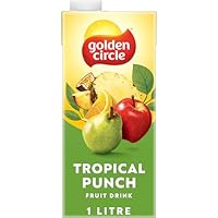 Golden Circle Tropical Punch Fruit Drink Flavoured Tetra Drink Carton Pear, Apple, Pineapple, Orange, Peach Pure, Passionfruit No Artificial Colours, Flavours or Preservatives 1L