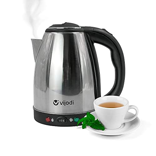 Chaleira Elétrica Aço Inox Jarra Bule 1500W 2 Litros Portátil 110v