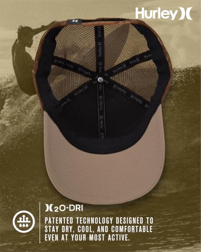 Image of Hurley Mens Trucker Hat Fairway Mesh Trucker Hat, Quick Dry Snapback