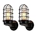 2 paczki zewnętrzna lampa ścienna wodoodporna zewnętrzna lampa ścienna, czarna aluminiowa obudowa z przezroczystym szkłem, retro uchwyt ścienny na werandę do patio ogrodowego drzwi ogrodowe