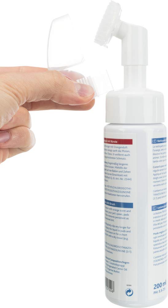 Trixie 25700 środek do czyszczenia łap ze szczotką, 200 ml