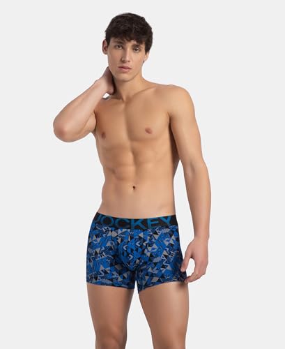 Image of Jockey FP23 Men Super Combed Cotton Elastane Stretch Printed Trunk with Ultrasoft Waistband (Prints May Vary)