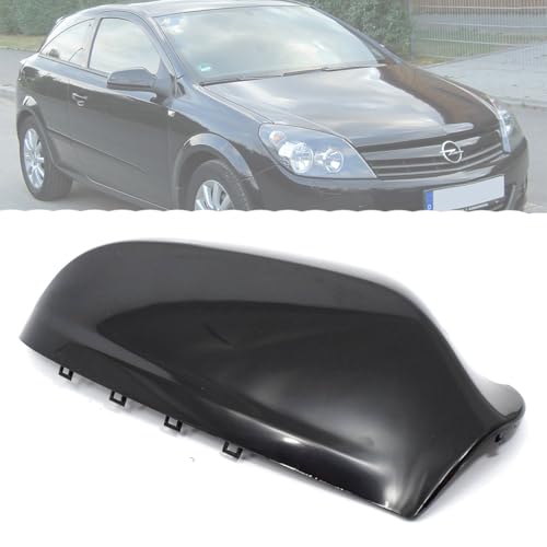 PROMOLINK Spiegelabdeckung Außenspiegel Kappe Rechts Beifahrerseite Kompatibel mit Opel Astra H ab 2004 bis 2010 Ersatz Spiegelkappe Schwarz 6428182
