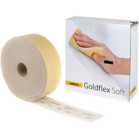 Mirka Goldflex Soft Hand Sanding Sheets 4.5 inch x 5 inch/Grit 320/200 pcs on a roll Cover