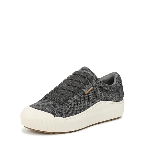 Dr. Scholl's Women's Time Off Sneaker Charcoal Grey Herringbone 11 M