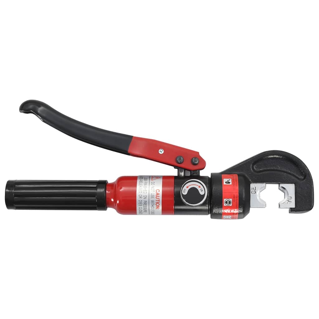 Hydrauliczne szczypce zaciskowe ze stali z 8 zestawami adapterów 4-70 mm², ergonomiczny uchwyt, walizka do przechowywania, uniwersalne do elektrycznych, rzemieślniczych, napraw, montażu, samochodów i
