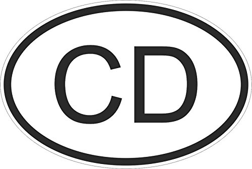 Akachafactory Autocollant Sticker Drapeau Oval Moto Voiture Republique democratique Congo CD