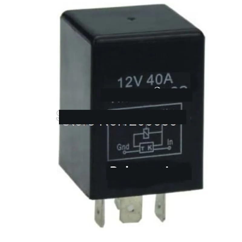 FN YS020 30A Automotive 12V Time Delay Relay 5S 10S 1MIN 5MIN 10MIN Off Output Closes After Switch Closed(1 min)