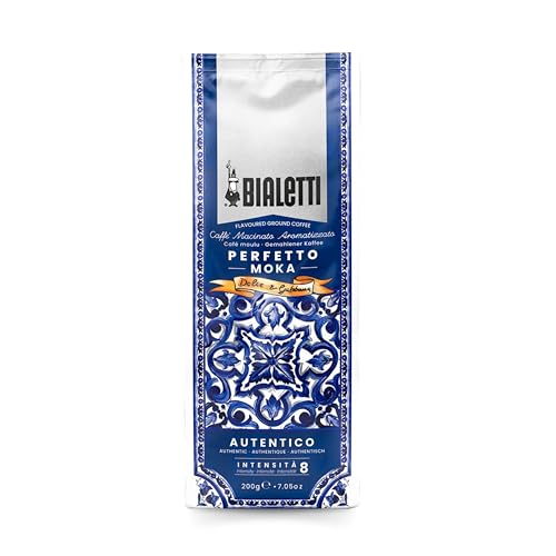 Bialetti (ビアレッティ)ドルチェ&ガッバーナ ペルフェットモカ アウテンティコ (粉/細挽き / 200g) イタリアンコーヒー エスプレッソ用 コーヒー豆の商品画像（Amazon）