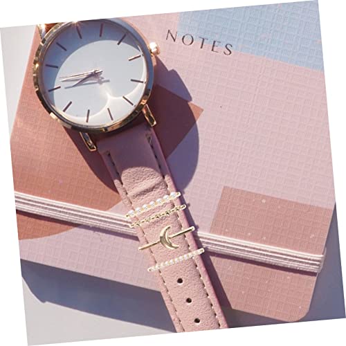 Correa de reloj encanto decorativo bucle de oro rosa para pulseras de silicona 5