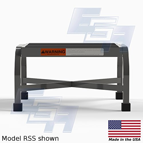 Step Stool Industrial [American Made] with Rubber Tread 10.5" Tall, Steel by EGA Products A