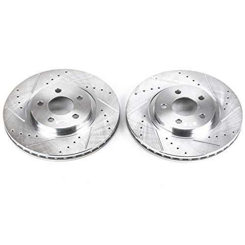 Image of Power Stop AR8351XPR Front Evolution Drilled & Slotted Rotor Pair For Chrysler PT Cruiser 2001-2010 [Model Specific]