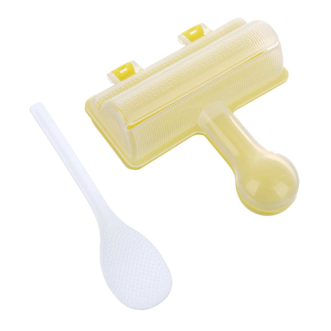 NAMOARLY 1 Set Sushi Mold Plastic Kimbap Maker Sushi Maker Tool Rice Ball Maker Onigiri Rice Sushi Mould Hand-held Rice Mold Rollers Home Sushi Maker Rice Machine White Hand Crank