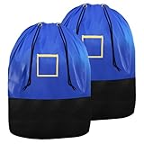 Hivexagon 66 Gallonen extragroße Umzugs-Aufbewahrungstaschen, strapazierfähig, mit Kordelzug-Design, perfekt für den Haushalt, Reisen, Lager (Blau)