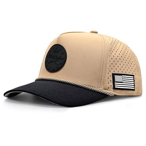 Image of Curves & Clubs USA Golf Rope Hat - American Flag Golf Cap, Performance Hat - Adjustable, Breathable