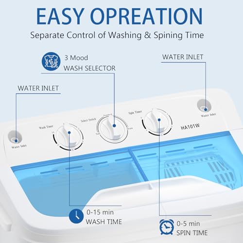 image for DOGHLY Portable Washer and Dryer Combo Set, 32 lbs Portable Clothes Dr
