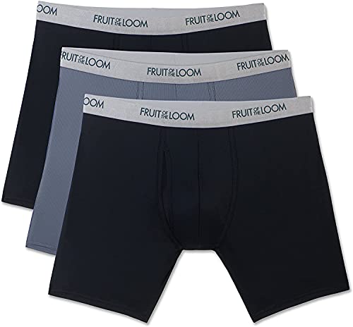 Fruit of the Loom Men's 12-Pack Everlight Boxer Briefs Breathable Nylon/Spandex Blend3