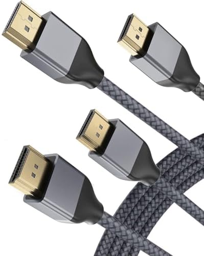 Basesailor 8K HDMI 2.1 Cable 3.3FT/1M 2Pack,60Hz HDMI Cables 48Gb...