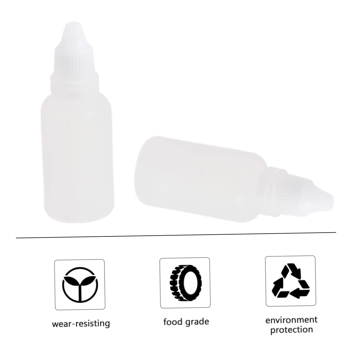 Veemoon 20pcs Empty Refillable Eye Dropper Bottles Droplet Bottles for Travel Size