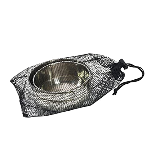 SUPVOX Stainless Steel Travel Bowl Set Collapsible Camping Bowl Storage Bag Portable for Outdoor