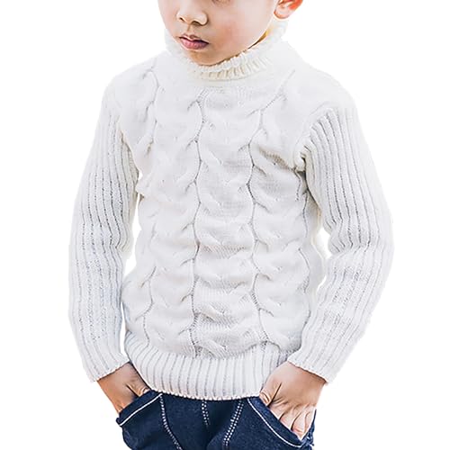 Baby Boys Turtleneck Knit Sweaters Toddler Girls Soft Warm High Collar Pullover Sweater Size 1-8T
