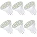 Produktbild Ei-Home 5733-9SMD MR11 Lampen, AC / DC 10-30V Flutlichtlampe, ersetzen Halogenlampe, 35X35mm, GU4.0 Basisstrahler für Zuhause, Landschaft, Einbau, Track Beleuchtung, weiß, Packung mit 6