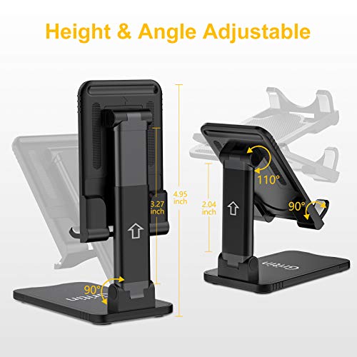 Gritin Verstellbar Tablet Ständer Tisch Tablet Halter, Faltbar Tabletständer Aluminium Handy Ständer Schreibtisch Super Stabil für neu iPad 12,9, 11, Air, Mini und Allen 4–12.9" Tablets & Handys – Bild 7